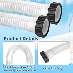 Conderyang white-transparent hose design shown with pool equipment.