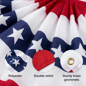 Coneatness 3x6ft patriotic flag with grommets for sturdy hanging and easy setup.