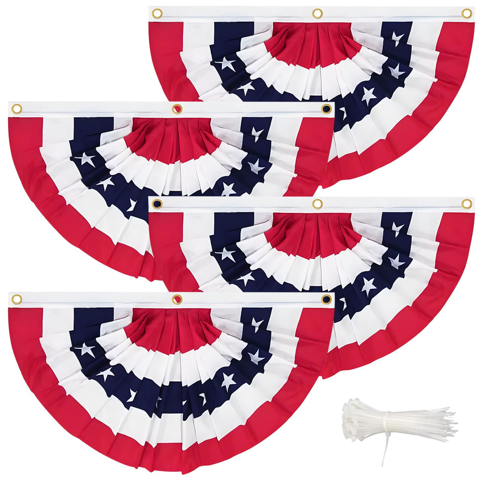 Coneatness memorial day bunting flag, 3x6ft, versatile indoor or outdoor decoration.