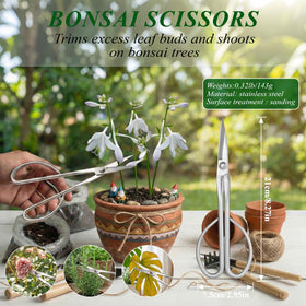 CONFUTURY bonsai tools set ergonomic handles reduce hand fatigue during pruning