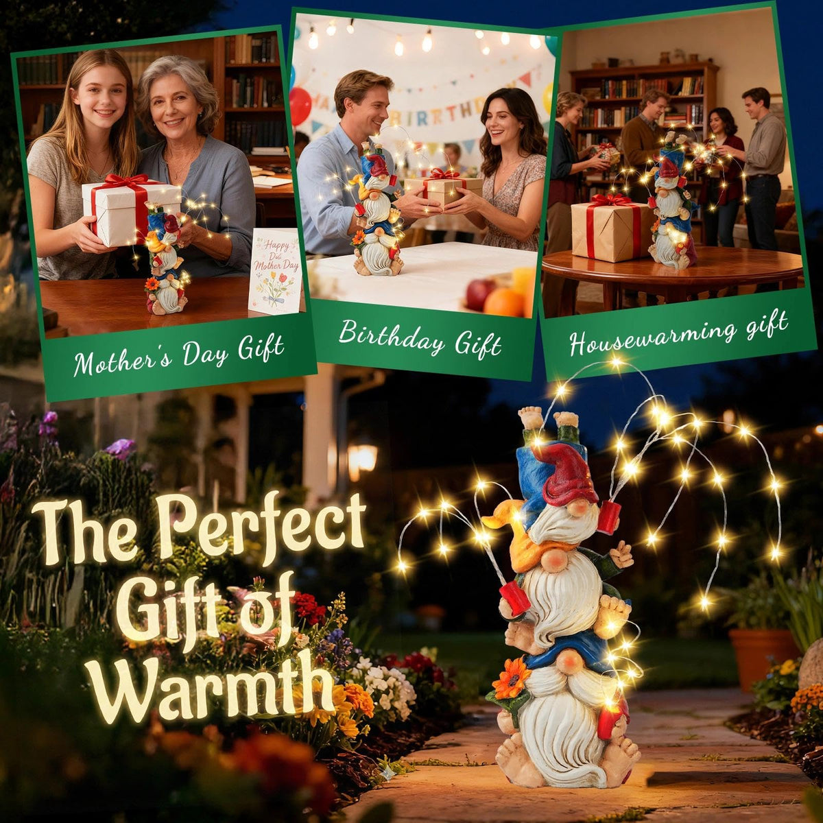 Congliulin Gnomes make a thoughtful gift for mom or grandma.