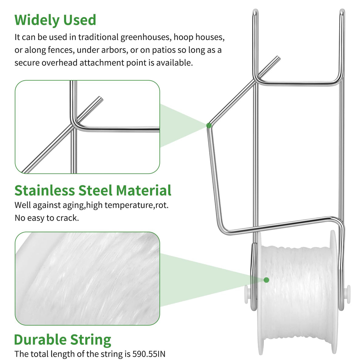 Connova tomato roller hooks plant-training for neat vertical growth