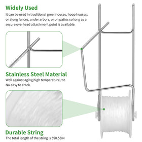 Connova tomato roller hooks plant-training for neat vertical growth