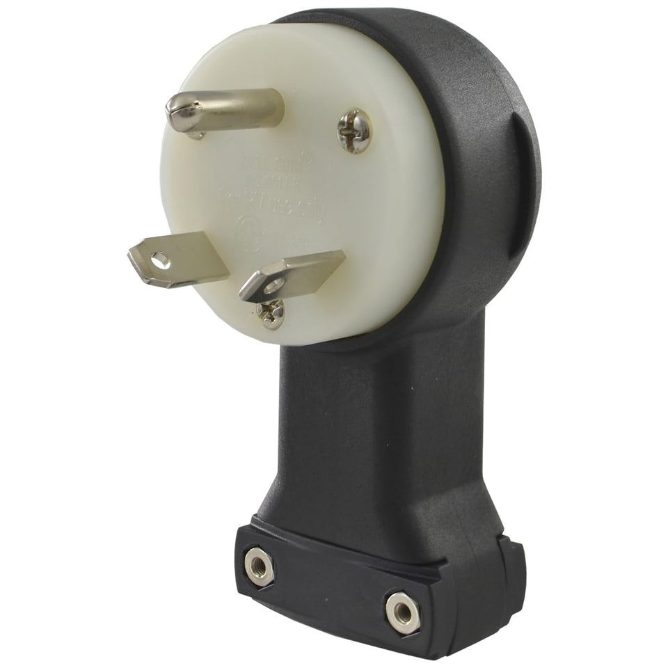Conntek ASTT-30P RV plug front view with durable straight blade