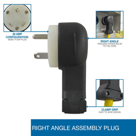 Conntek ASTT-30P RV plug side view highlighting compact profile