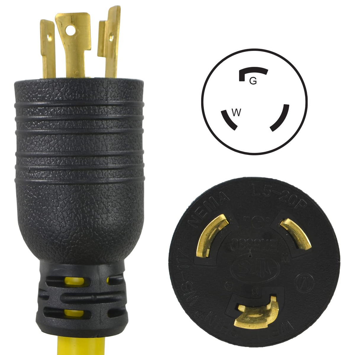 Conntek PL520520 STW 12/3 cable for durable portable power.