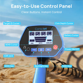 Consciot device in All-Metal and Disc mode for versatile detection on trails