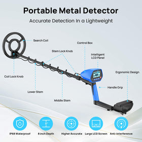 Consciot metal detector with LCD display guiding outdoor target reading