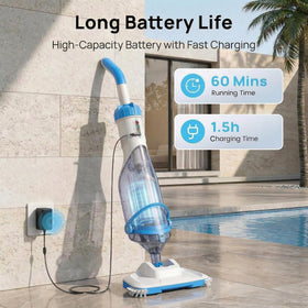 Consciot fast-charge battery supports quick recharges for longer cleaning sessions.
