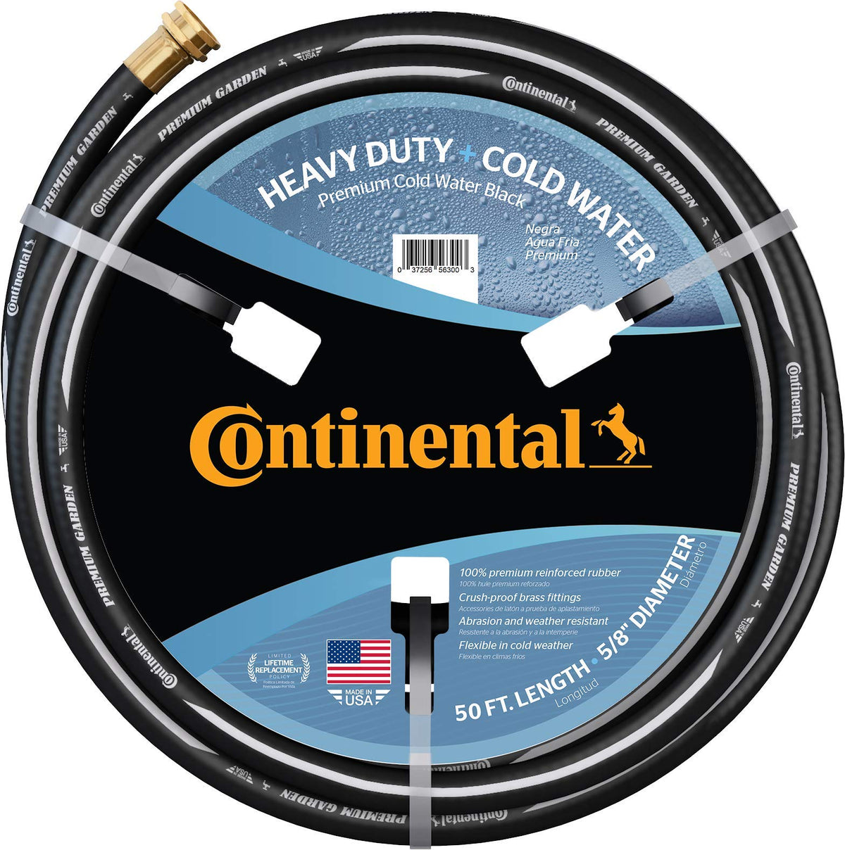 Continental Premium Garden Black hose inner diameter 5/8 inches for steady flow