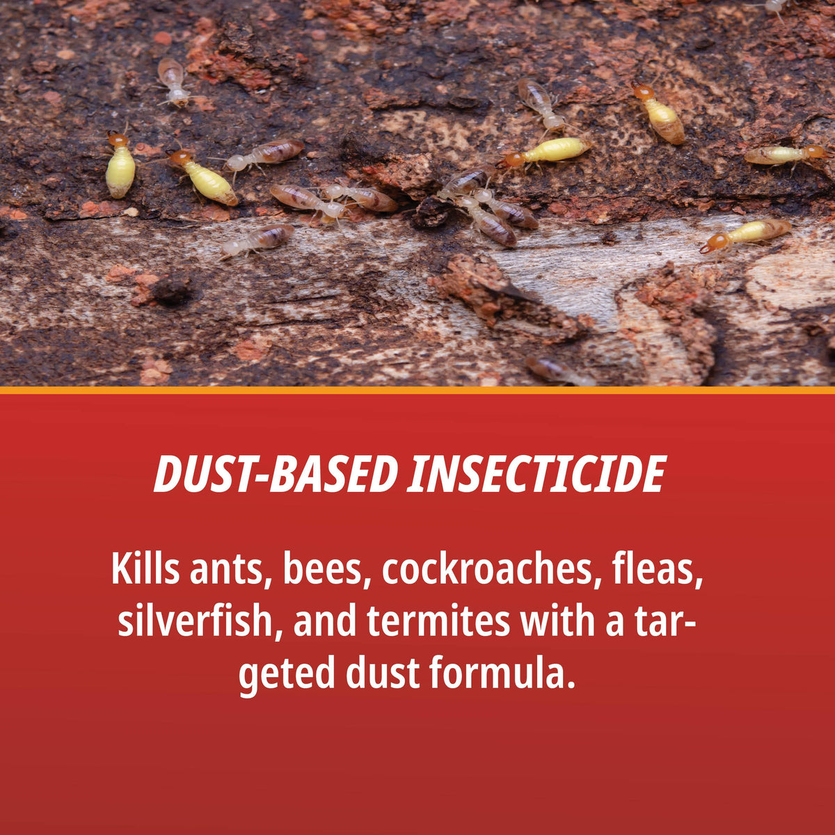 D-Fense Dust applied into cracks and voids for hidden pests.