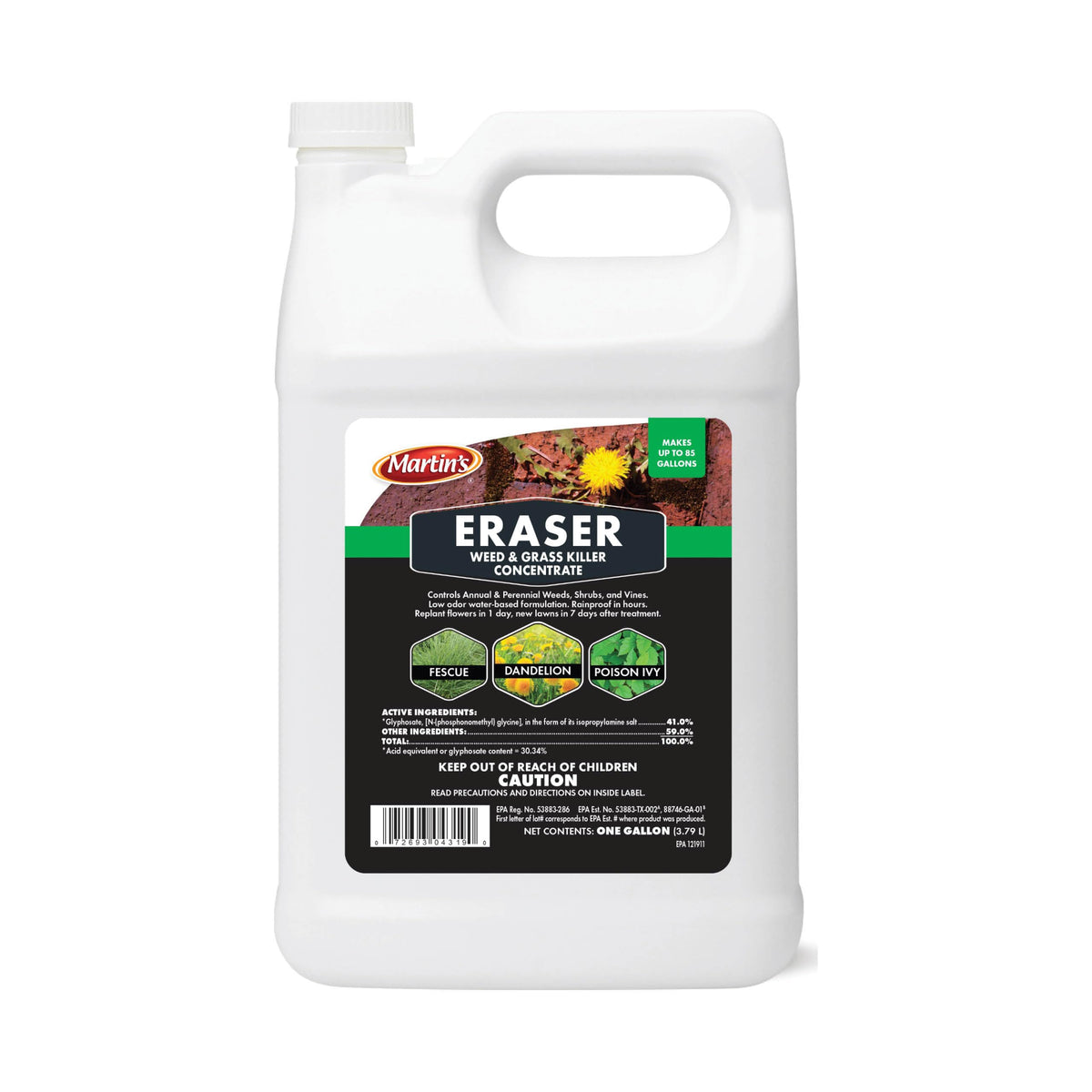 Control Solutions Eraser weed killer bottle with concentrated formula for broad weed control.