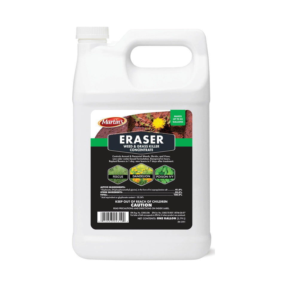 Control Solutions Eraser weed killer bottle with concentrated formula for broad weed control.