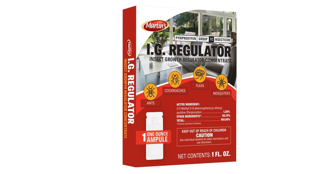 I.G.Regulator packaging label displaying usage areas and safety notes.