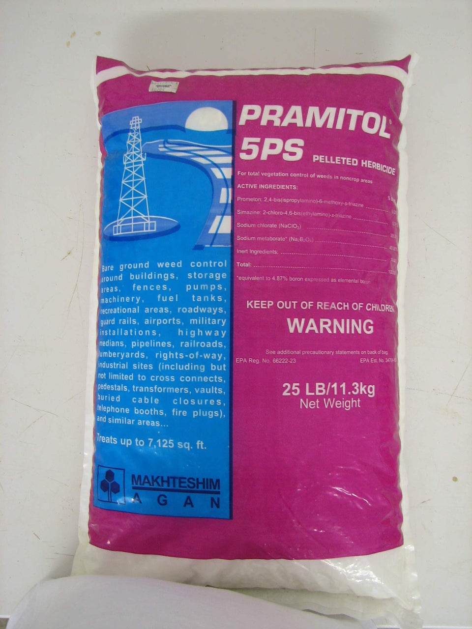 Control Solutions Mana Pramitol 5PS bottle pour for long-lasting weed protection around facilities