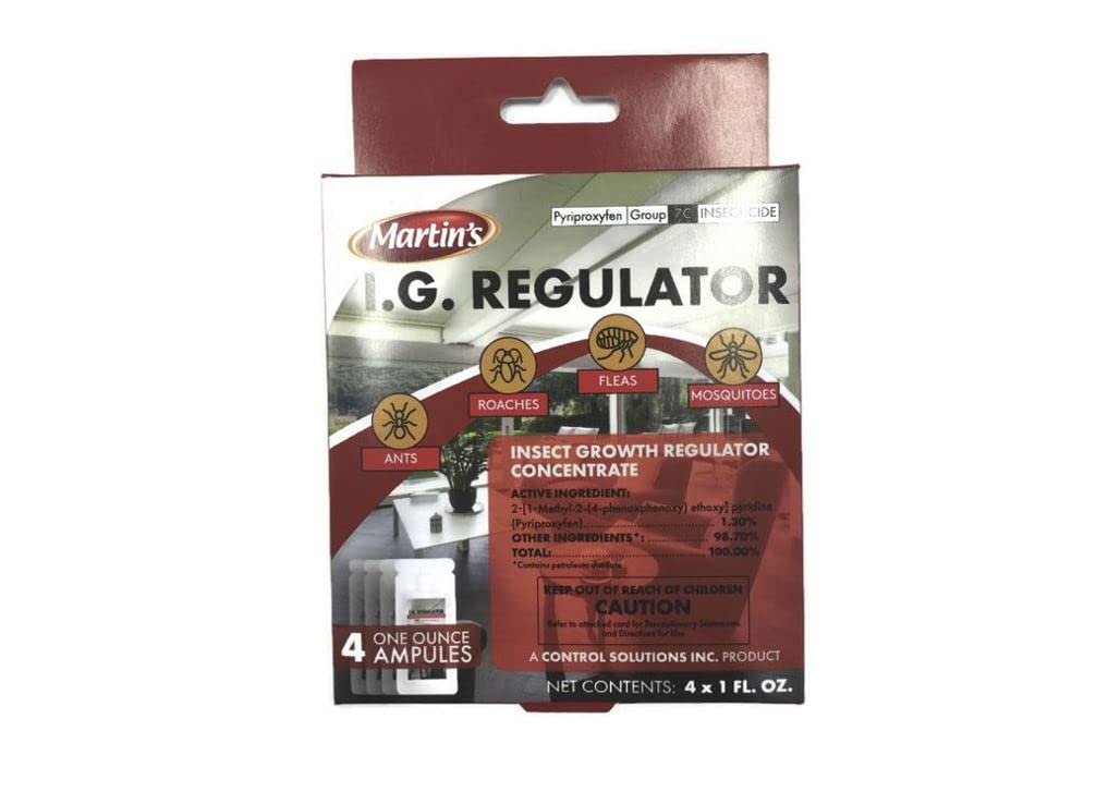 Martin's Insect Growth Regulator 4oz bottle for indoor and outdoor pest management.