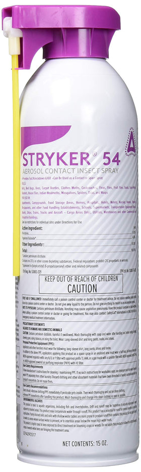 Control Solutions Stryker 54 spray can front view for fast indoor pest control