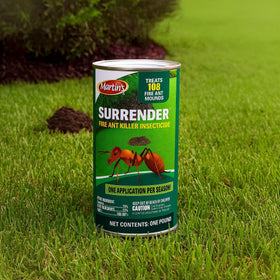 Surrender Fire Ant Killer 1lb packaging ready for outdoor yard treatment