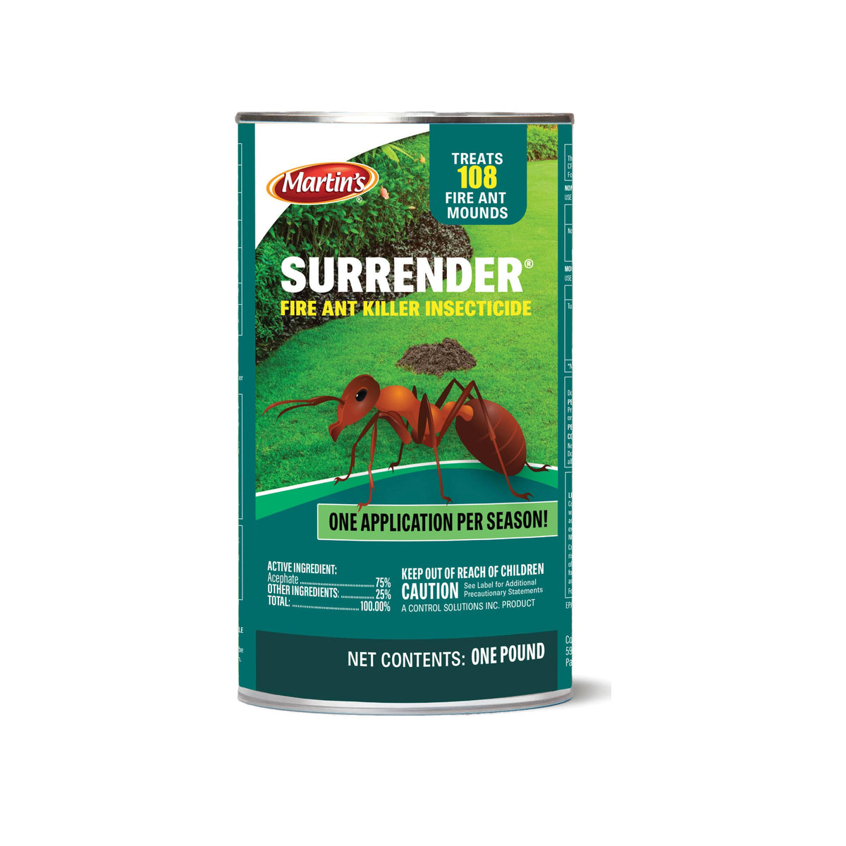 Control Solutions Surrender Fire Ant Killer applied to a mound for targeted control