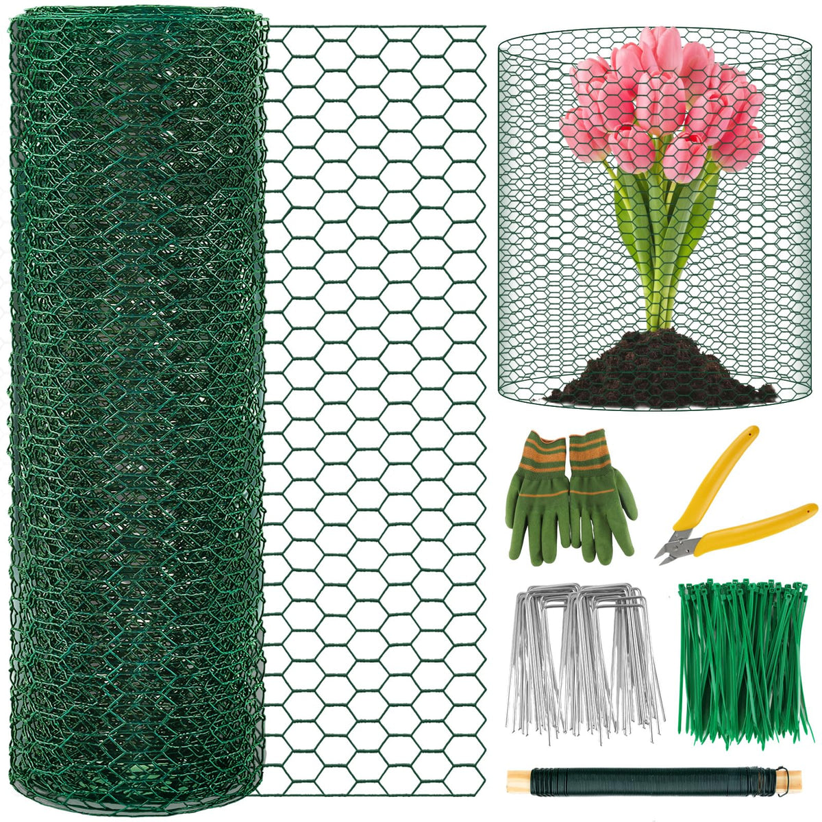 Convivium plant protectors kit contents laid out for quick outdoor setup.