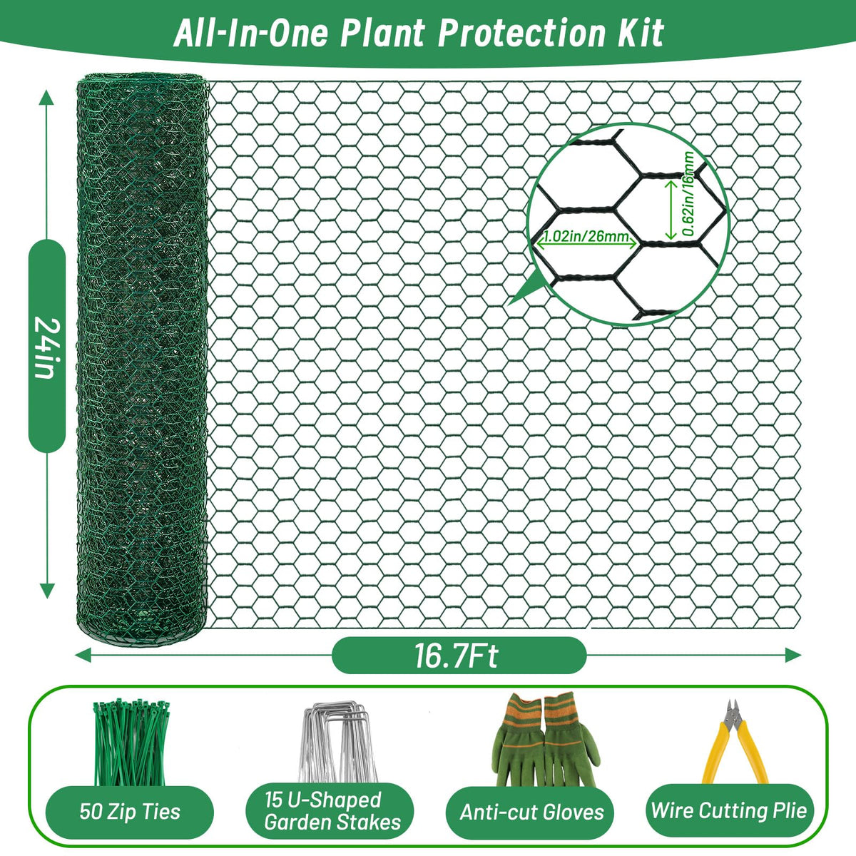 Convivium zip ties securing the mesh for a stable barrier