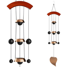 Coobest 26-inch temple wind chime with three copper bells for serene outdoor ambiance.