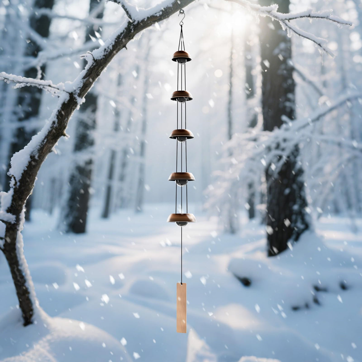 Coobest outdoor wind chime copper alloy with durable nylon cord