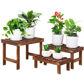 COOGOU 3-tier plant stand side view showing compact corner fit