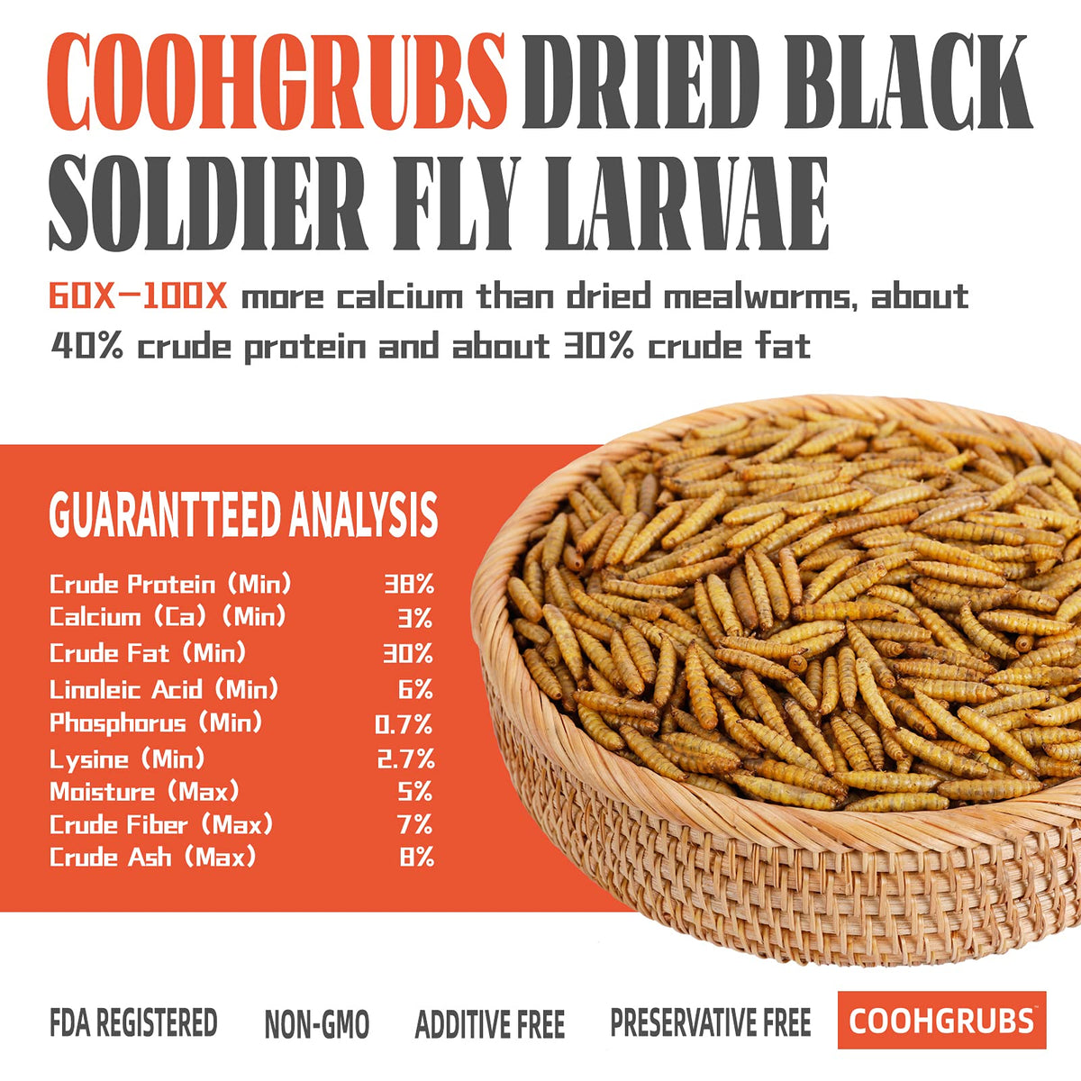 COOHGRUBS BSF measuring-portion demonstrates simple feeding portions