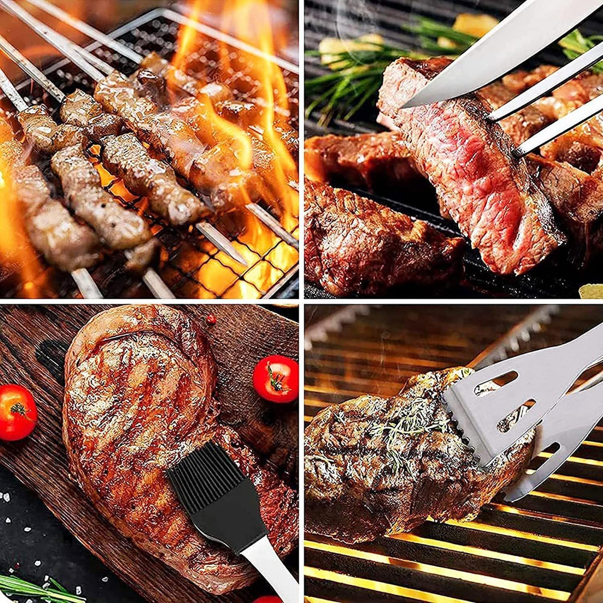 Cooking Coll 21-piece BBQ fork with strong tines for stable turning
