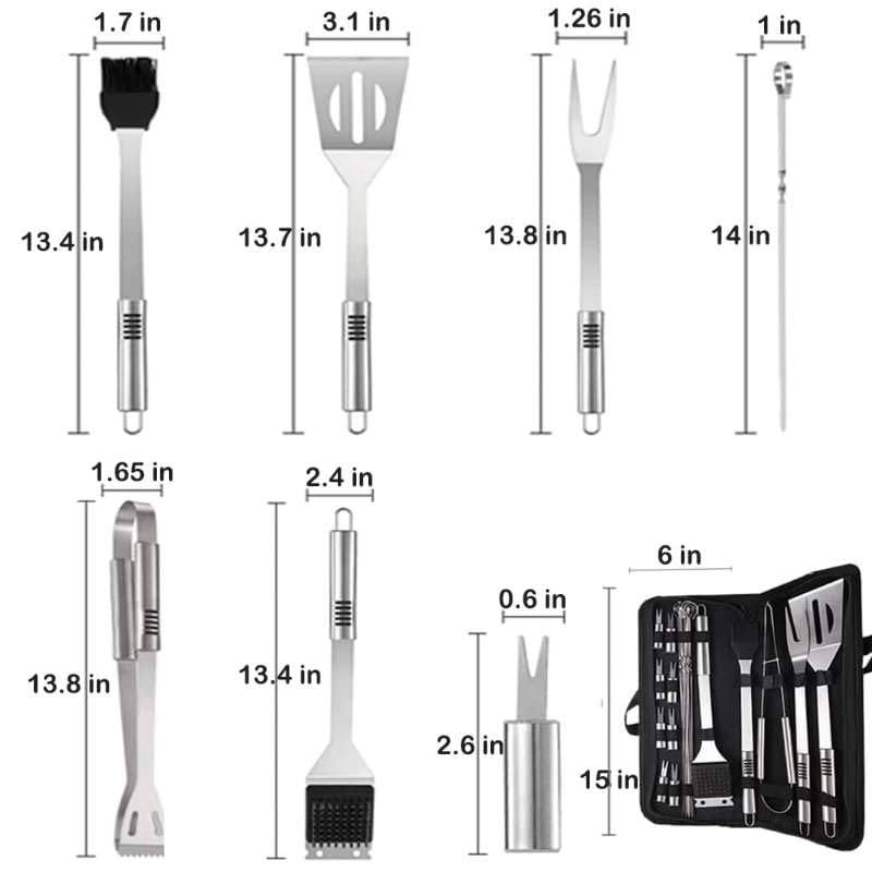 Cooking Coll 21-piece BBQ skewers for easy marinating and even cooking