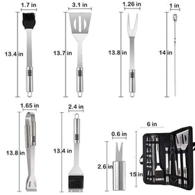 Cooking Coll 21-piece BBQ skewers for easy marinating and even cooking
