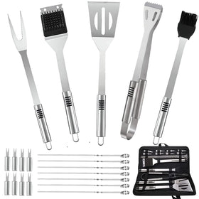 Cooking Coll 21-piece BBQ tongs with a secure anti-slip handle for easy grilling