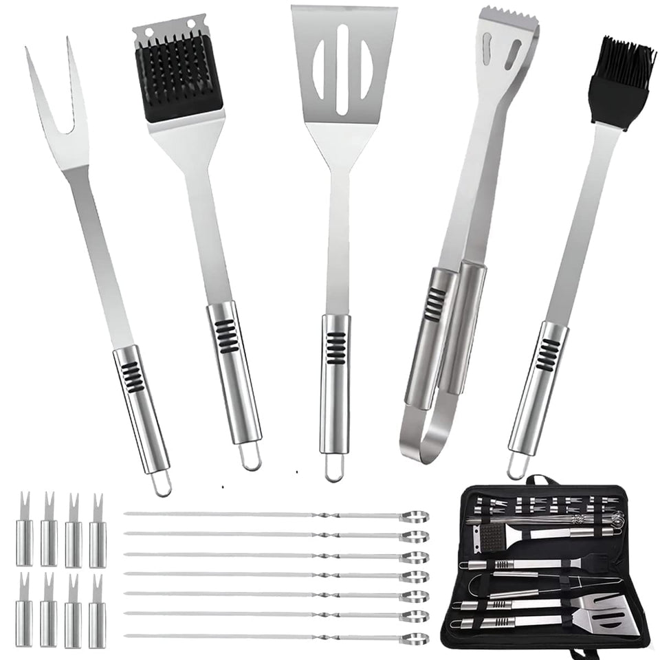 Cooking Coll 21-piece BBQ tongs with a secure anti-slip handle for easy grilling
