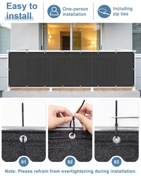 Cool Area black patio screen adds privacy while blocking debris