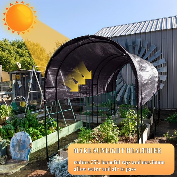 Close-up of Cool Area shade cloth showing durable HDPE fabric and tight weave.