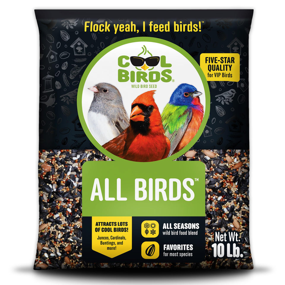 Cool Birds All Birds Seed 10 lb bag ready for outdoor feeders, all-season use