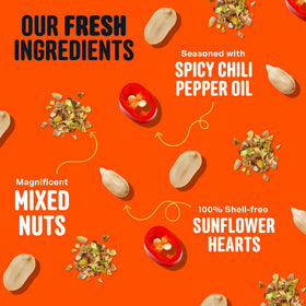 Cool Birds Sunflower Hearts and Peanuts mix close-up with high-energy ingredients.
