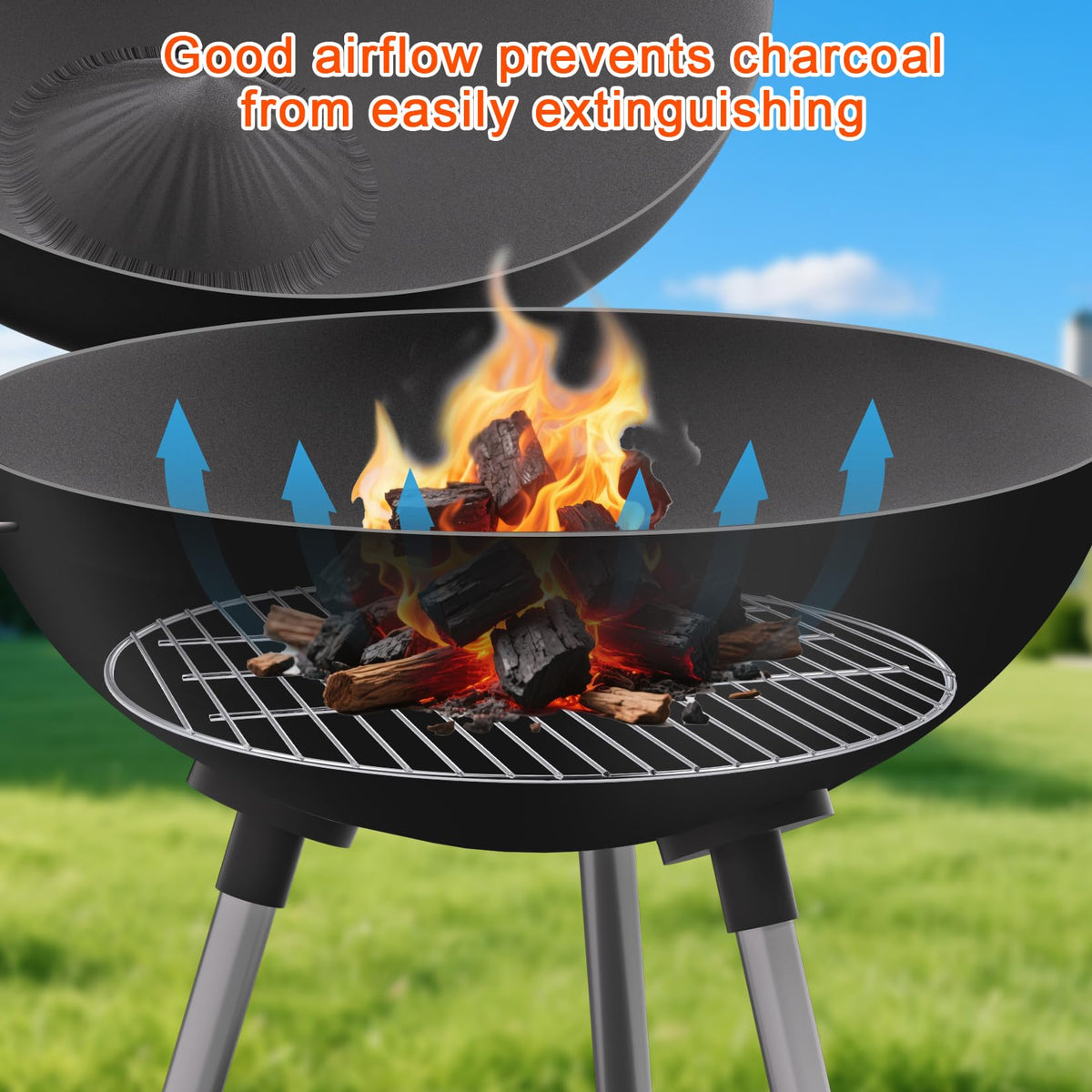 Coolbird 17-inch grate ready for Weber 7441 and 22-inch grills, easy swap.