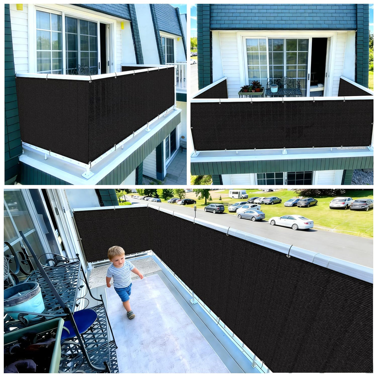 COOLBOYS balcony privacy screen on railing for upgrades
