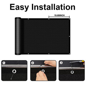COOLBOYS easy-install privacy screen with zip ties