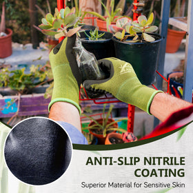 CoolJOB black-coated gloves hide dirt and extend wear in muddy conditions