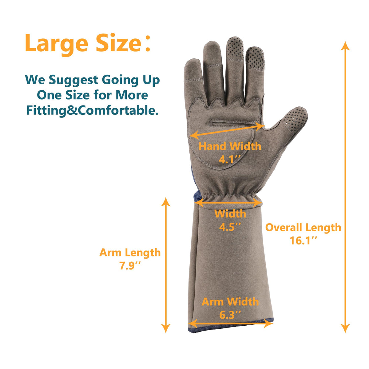 COOLJOB extended cuff keeps dirt out during yard work