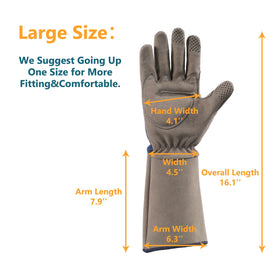COOLJOB extended cuff keeps dirt out during yard work