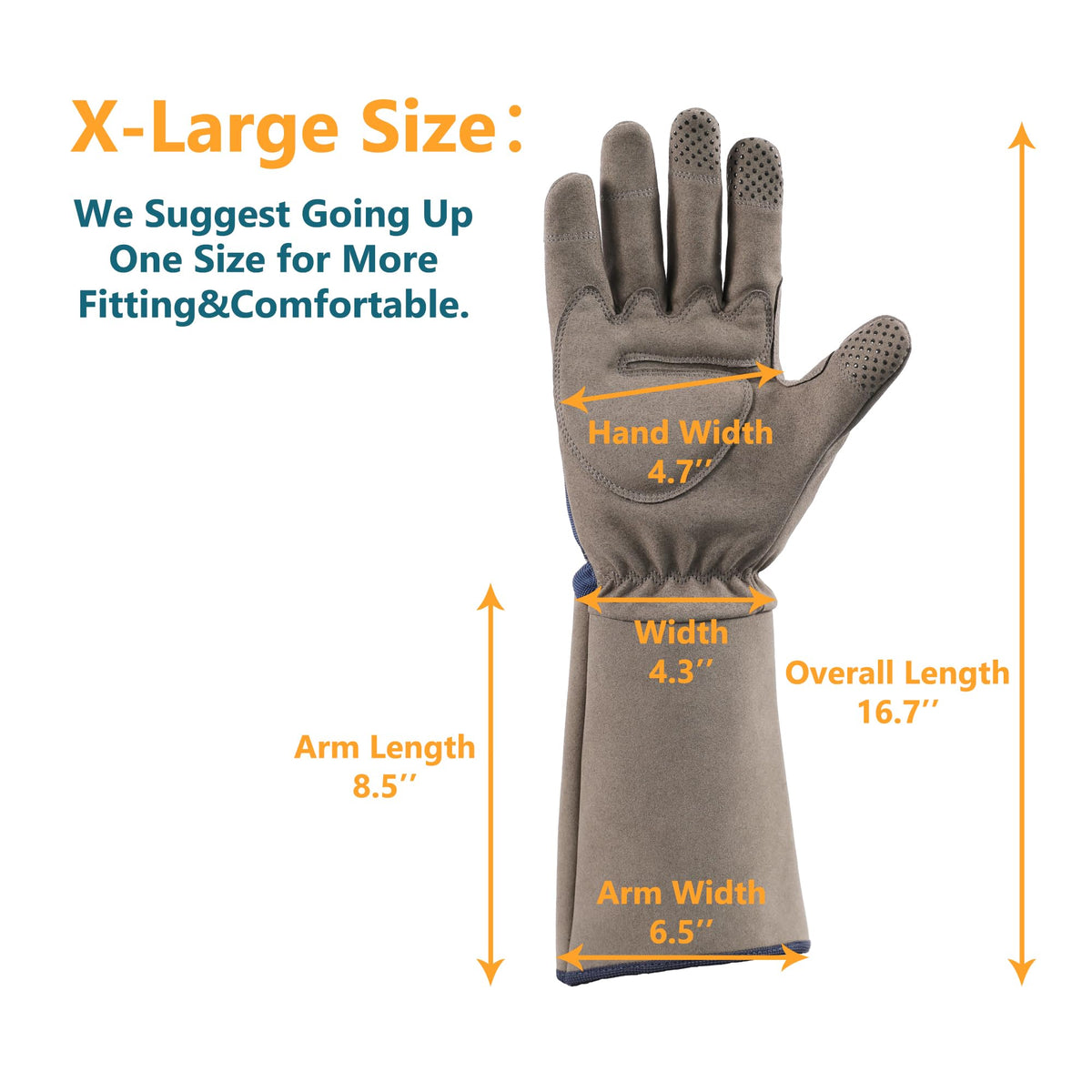 COOLJOB extended-cuff design keeps dirt out during yard work.