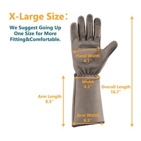 COOLJOB extended-cuff design keeps dirt out during yard work.