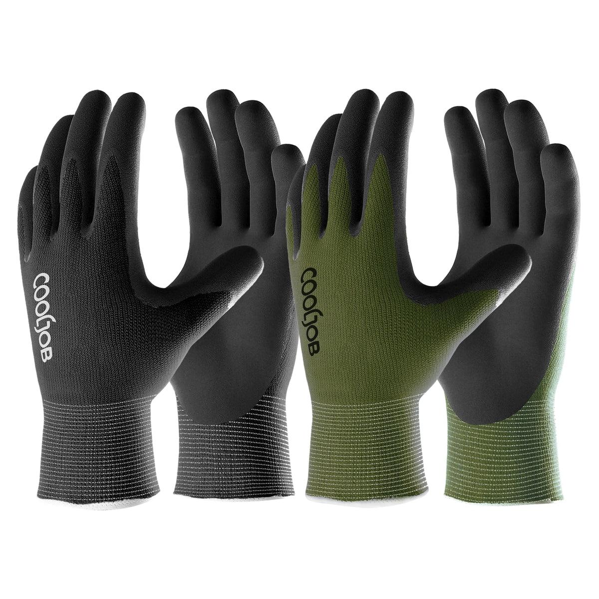 COOLJOB gardening gloves close-up showing breathable fabric for cool, dry hands