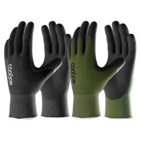 COOLJOB gardening gloves close-up showing breathable fabric for cool, dry hands