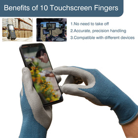 COOLJOB gloves are touchscreen capable for easy device use outdoors.