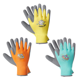 COOLJOB kids gardening gloves pack in bright colors for easy outdoor play